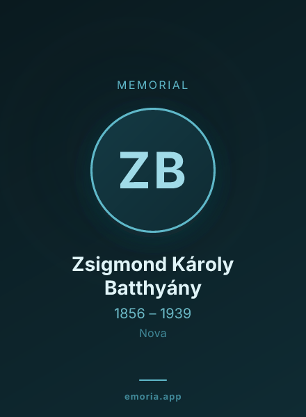 Memorial portrait of Zsigmond Károly Batthyány