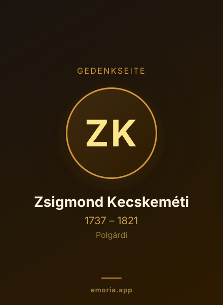 Gedenkportrait von Zsigmond Kecskeméti