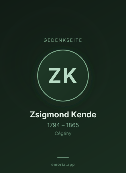 Gedenkportrait von Zsigmond Kende