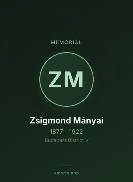 Memorial portrait of Zsigmond Mányai