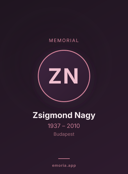 Memorial portrait of Zsigmond Nagy