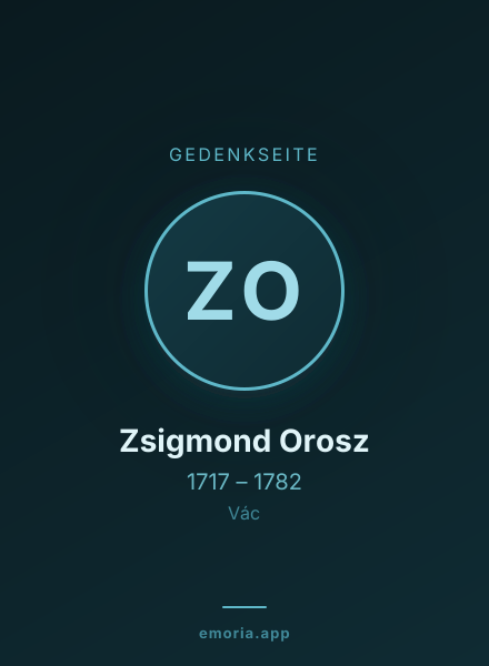 Gedenkportrait von Zsigmond Orosz