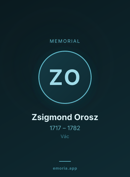 Memorial portrait of Zsigmond Orosz