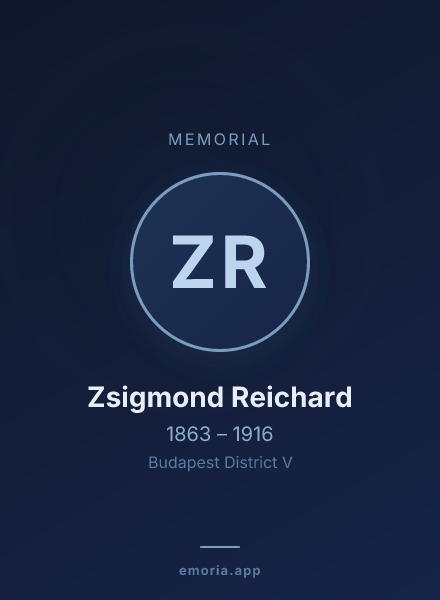 Memorial portrait of Zsigmond Reichard