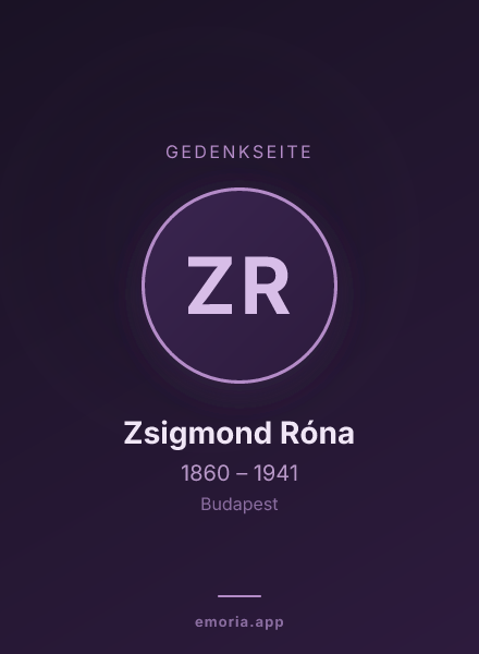 Gedenkportrait von Zsigmond Róna