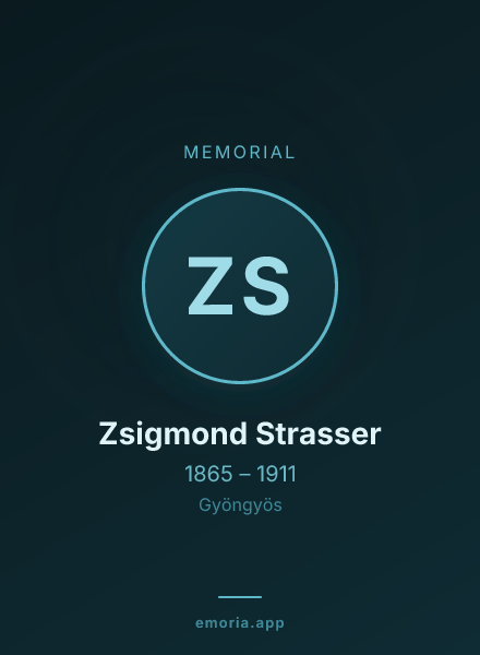 Memorial portrait of Zsigmond Strasser