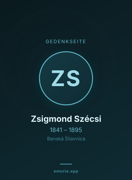Gedenkportrait von Zsigmond Szécsi