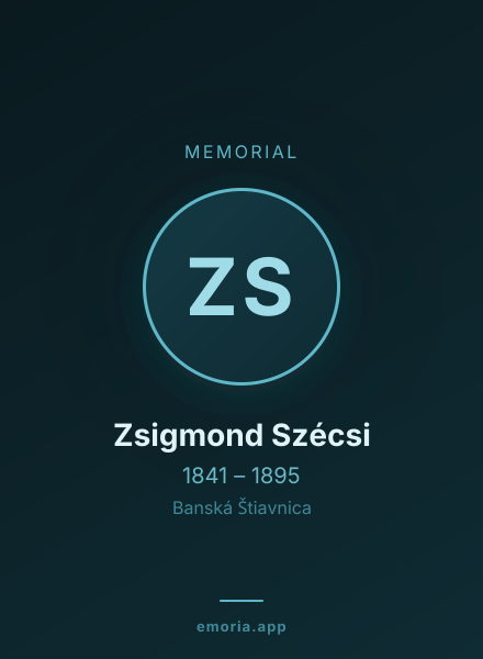 Memorial portrait of Zsigmond Szécsi