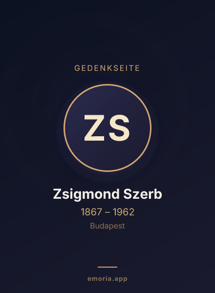 Gedenkportrait von Zsigmond Szerb