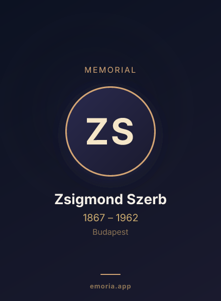 Memorial portrait of Zsigmond Szerb