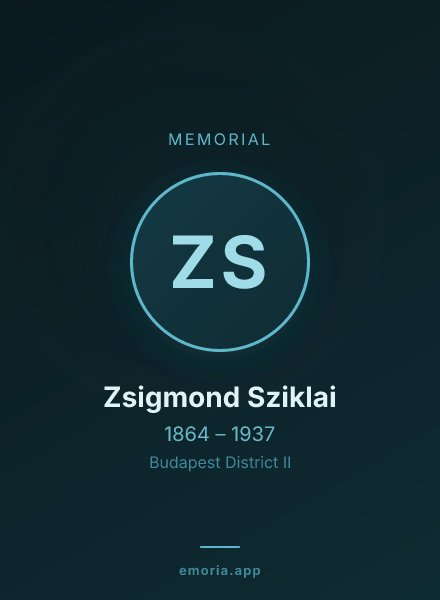 Memorial portrait of Zsigmond Sziklai