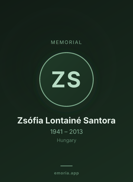 Memorial portrait of Zsófia Lontainé Santora