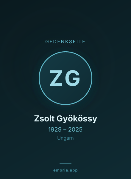 Gedenkportrait von Zsolt Gyökössy