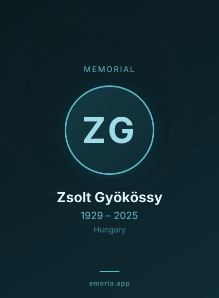 Memorial portrait of Zsolt Gyökössy