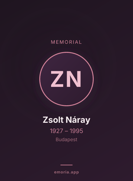 Memorial portrait of Zsolt Náray