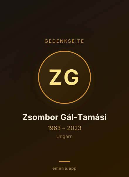 Gedenkportrait von Zsombor Gál-Tamási