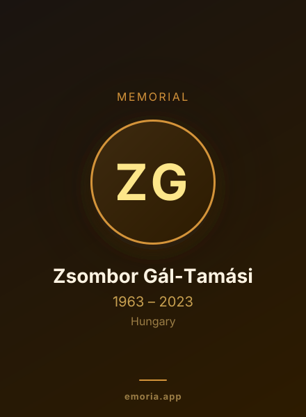 Memorial portrait of Zsombor Gál-Tamási