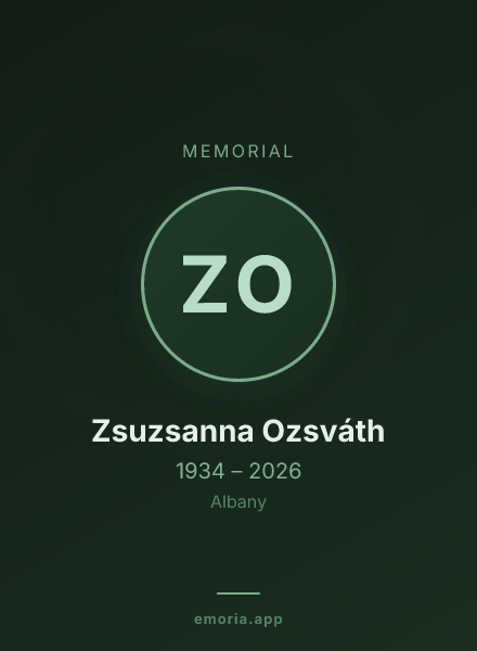Memorial portrait of Zsuzsanna Ozsváth