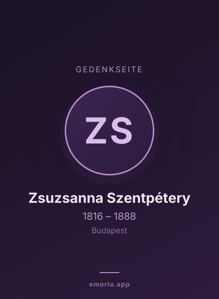Gedenkportrait von Zsuzsanna Szentpétery