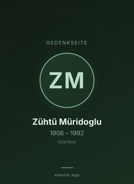 Gedenkportrait von Zühtü Müridoglu