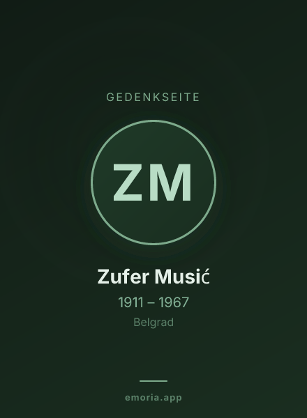 Gedenkportrait von Zufer Musić