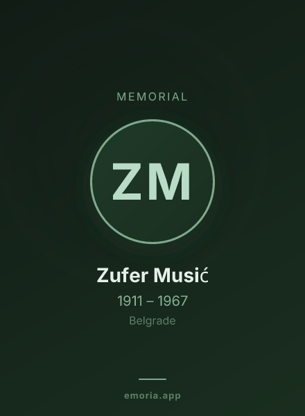 Memorial portrait of Zufer Musić