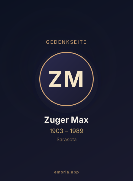 Gedenkportrait von Zuger Max