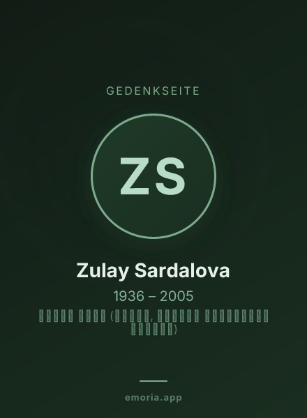 Gedenkportrait von Zulay Sardalova