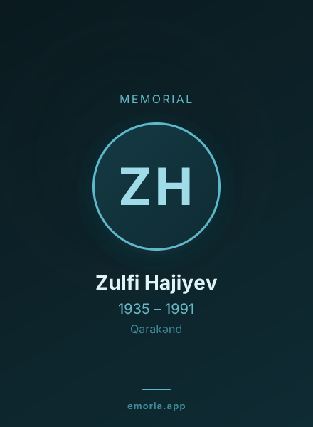 Memorial portrait of Zulfi Hajiyev