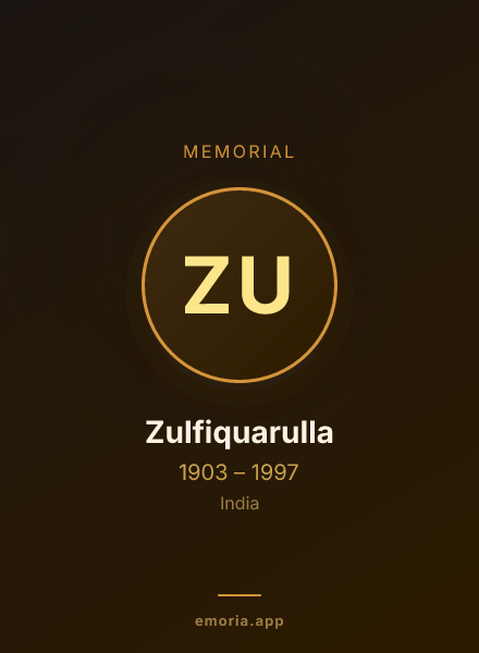 Memorial portrait of Zulfiquarulla