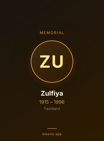 Memorial portrait of Zulfiya