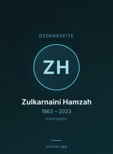 Gedenkportrait von Zulkarnaini Hamzah
