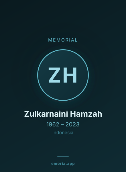 Memorial portrait of Zulkarnaini Hamzah
