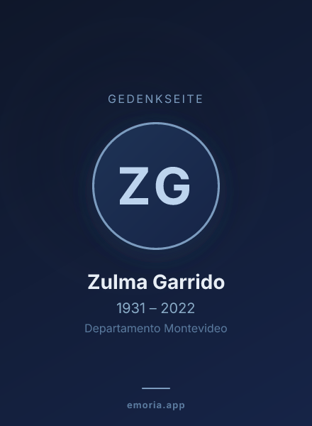 Gedenkportrait von Zulma Garrido