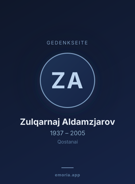 Gedenkportrait von Zulqarnaj Aldamzjarov