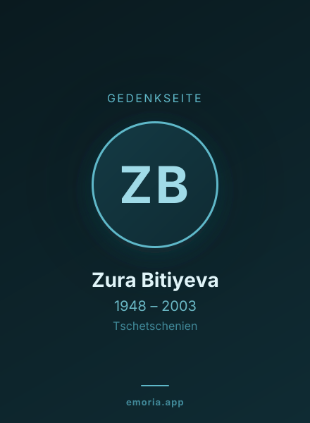 Gedenkportrait von Zura Bitiyeva