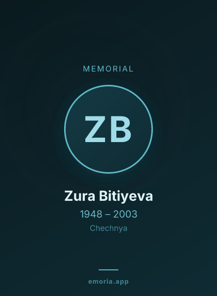 Memorial portrait of Zura Bitiyeva