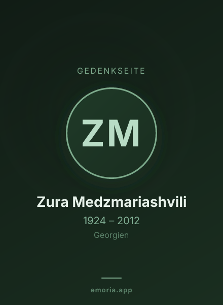 Gedenkportrait von Zura Medzmariashvili