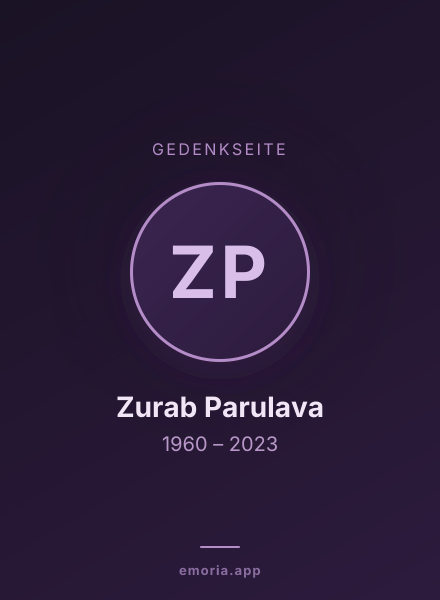 Gedenkportrait von Zurab Parulava
