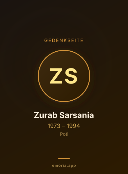 Gedenkportrait von Zurab Sarsania