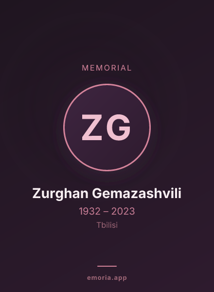 Memorial portrait of Zurghan Gemazashvili