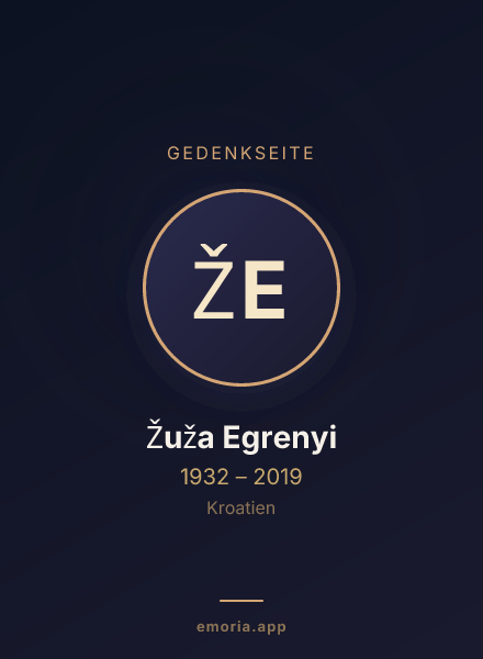Gedenkportrait von Žuža Egrenyi