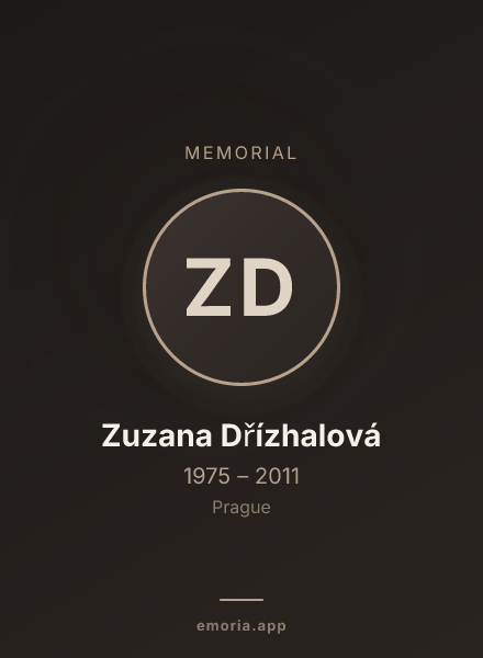 Memorial portrait of Zuzana Dřízhalová