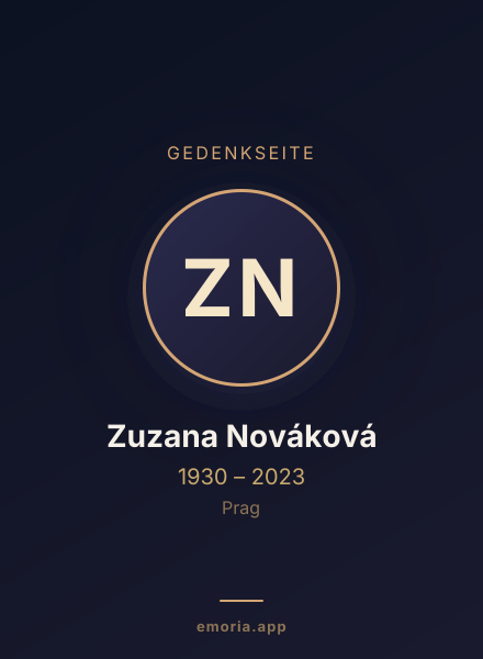 Gedenkportrait von Zuzana Nováková