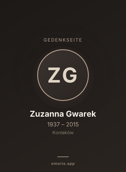 Gedenkportrait von Zuzanna Gwarek