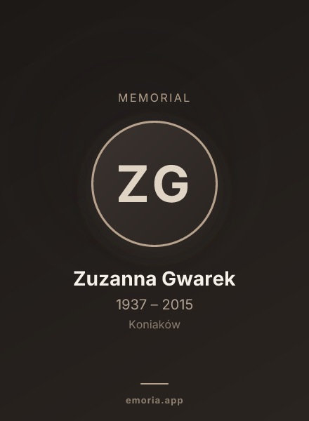 Memorial portrait of Zuzanna Gwarek
