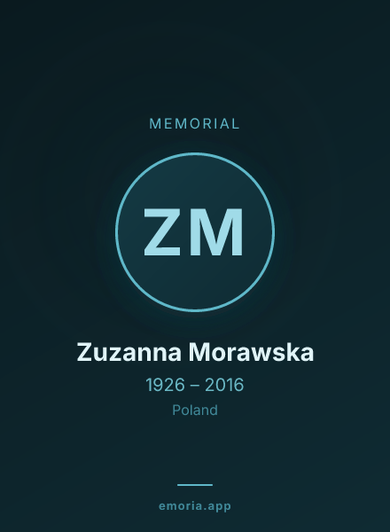Memorial portrait of Zuzanna Morawska