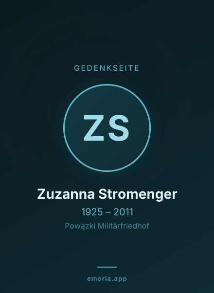 Gedenkportrait von Zuzanna Stromenger