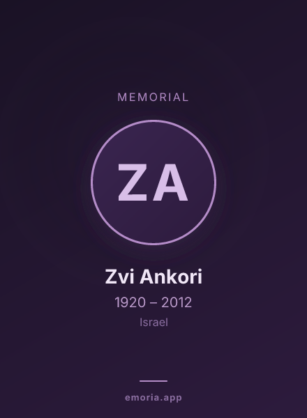 Memorial portrait of Zvi Ankori