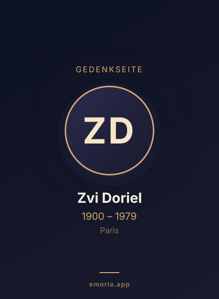 Gedenkportrait von Zvi Doriel